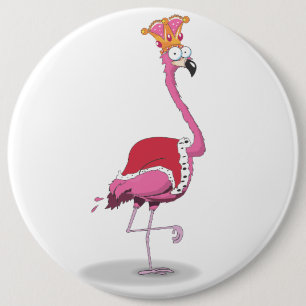 König von Flamingos Button