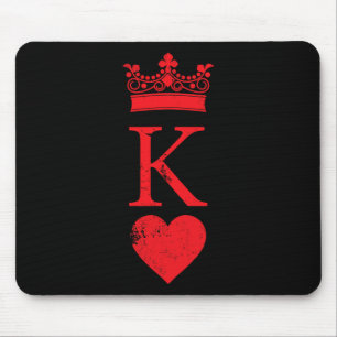 König von Herzen Halloween Kostüm Vintager Poker A Mousepad
