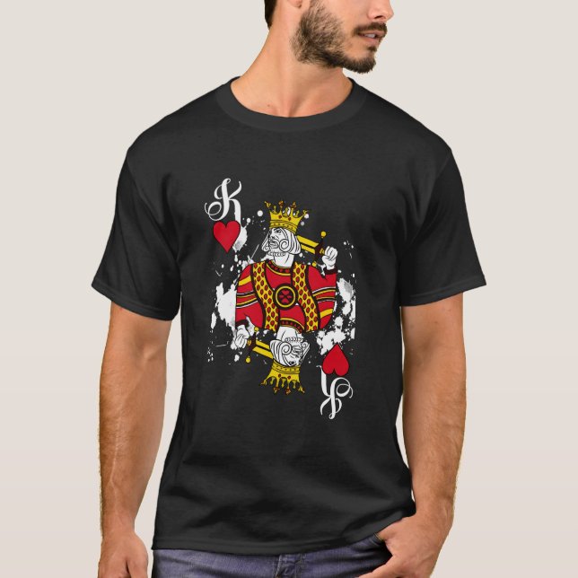 König von ihm, der Halloween-Poker spielt T-Shirt (Vorderseite)