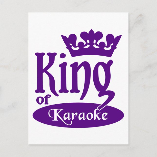 König von Karaoke Postkarte (Vorderseite)