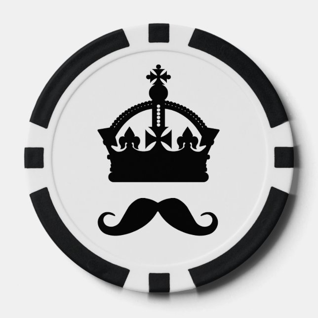 König von Mustaches Poker Pokerchips (Vorderseite)