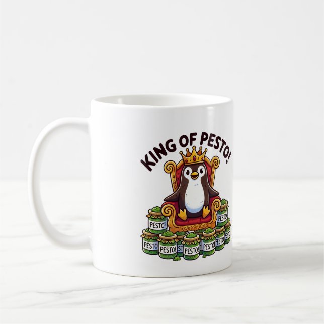 König von Pesto Penguin Kaffeetasse (Links)