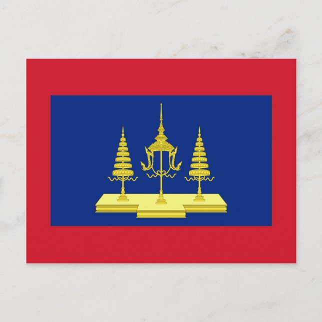 König von Siam, thailändische Flagge Postkarte (Vorderseite)