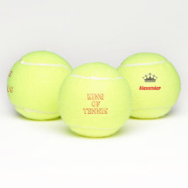 König von Tennis personalisieren Text, Namen und K Tennisbälle