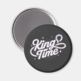 König Zeit Retro-Typografie Motivationsdesign Magnet