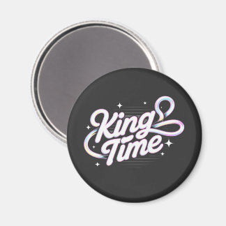 König Zeit Retro-Typografie Motivationsdesign Magnet
