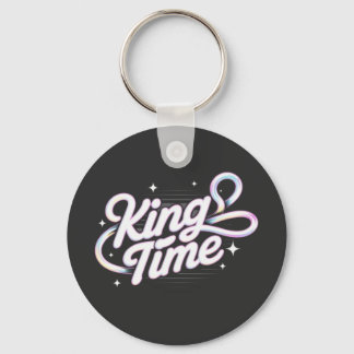 König Zeit Retro-Typografie Motivationsdesign Schlüsselanhänger