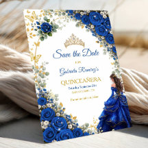 Königblaue goldene Schmetterlinge Quinceañera 