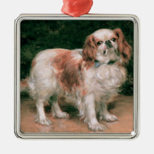 Königcharles Spaniel, 1907 Silbernes Ornament