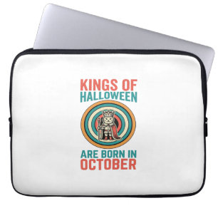 Könige des Halloween-Oktober-Geburtstags-Vintage-S Laptopschutzhülle