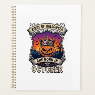 Könige Halloween Werden Im Oktober Krone Kürbis Fl Planer