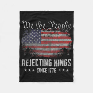Könige seit 1776 ablehnen Patriotische USA-Flagge  Fleecedecke