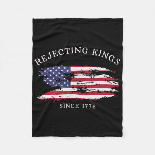 Könige seit 1776 ablehnen Patriotische USA-Flagge Fleecedecke