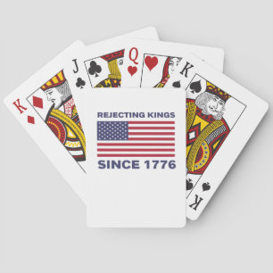 Könige seit 1776 ablehnen Protest Klassisch Fette Spielkarten