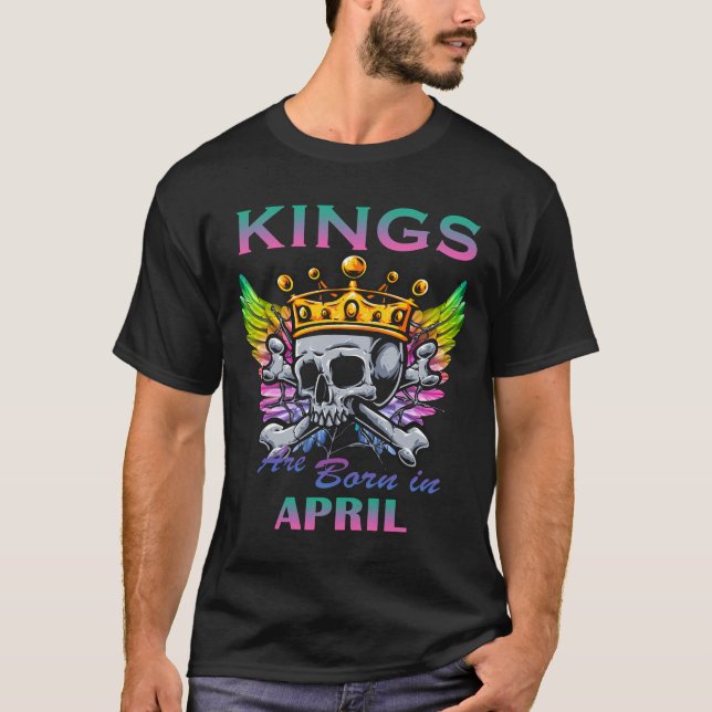 Könige sind im April geboren T-Shirt (Vorderseite)