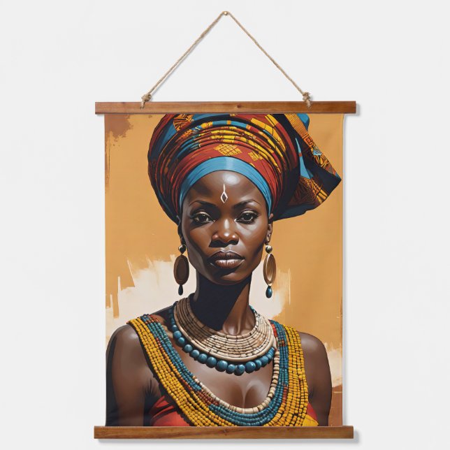 Königin 1 wandteppich mit holzrahmen (Vorderseite)