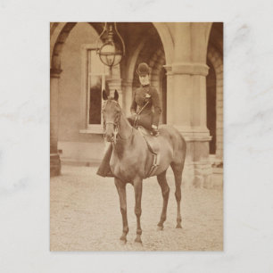 Königin Alexandra auf Pferderückseite in den 1870e Postkarte