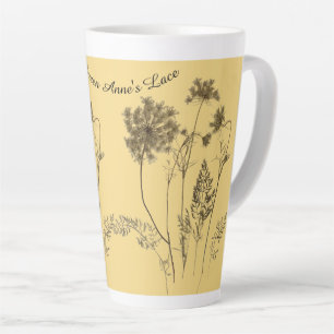 Königin Anne auf einer großen Latte-Tasse Milchtasse