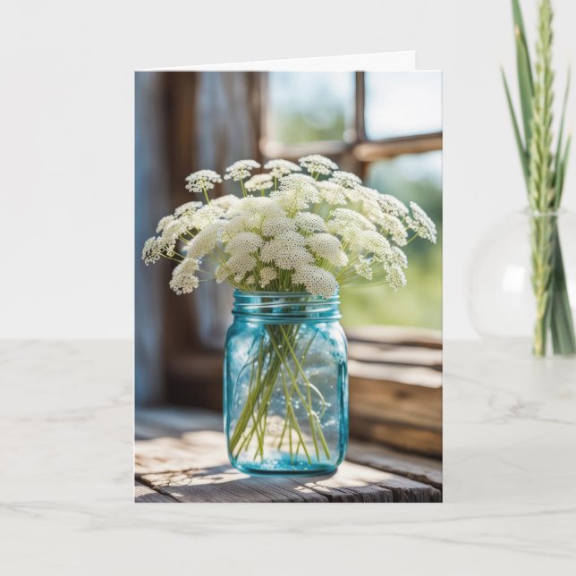 Königin Anne's Lace Bouquet Karte (Vorderseite)