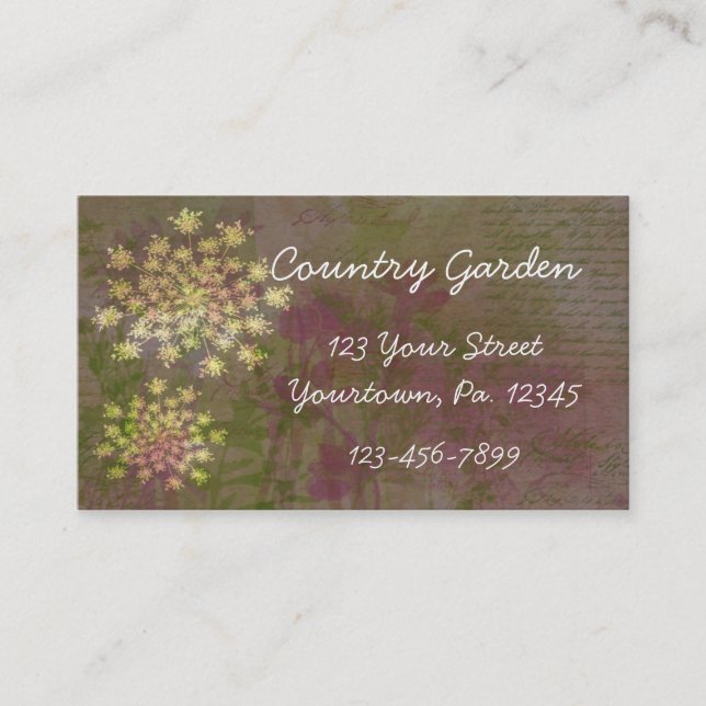 Königin Anne's Lace Business Card Visitenkarte (Vorderseite)