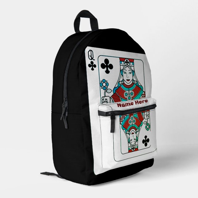 Königin Bedruckter Rucksack (Rückseitige Ecke links)