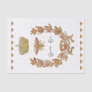 Königin Bee Crown Royal Rose Girl Decoupage Seidenpapier