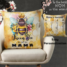 Königin Bee-Mama-Custom Kid's Name-Honeycomb-Hunni