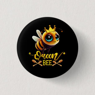 Königin Bee Royal Crown Hive Honey Beekeeping Beer Button