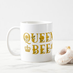 Königin Biene Goldene Königskrone Florale Honigbie Kaffeetasse