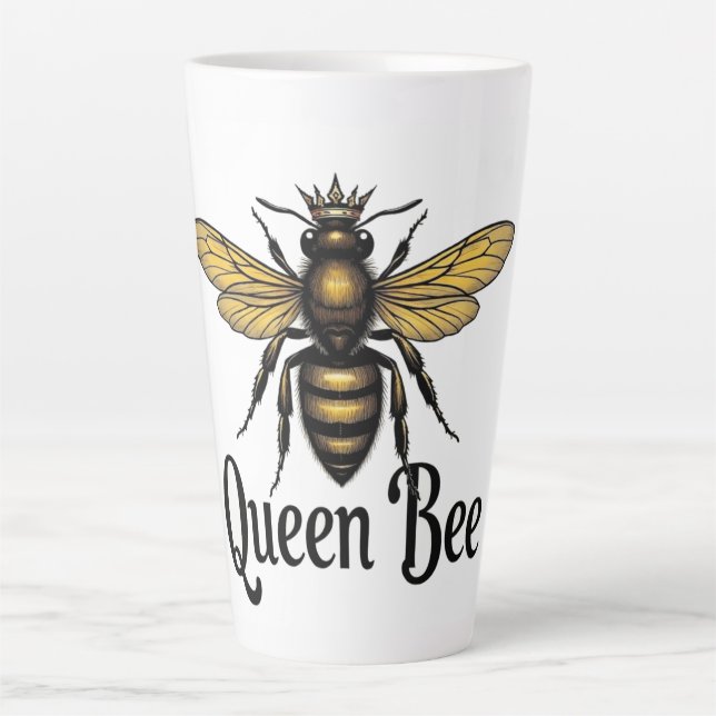 Königin Biene Latte Tasse (Vorderseite)