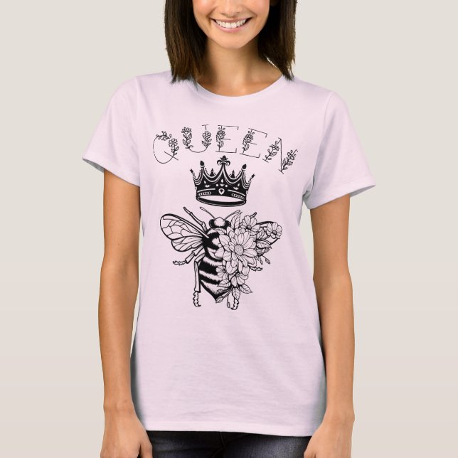 Königin Biene mit Krone T-Shirt (Vorderseite)