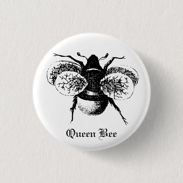 Königin Biene Pin Button (Vorderseite)