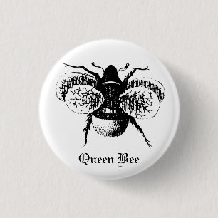 Königin Biene Pin Button