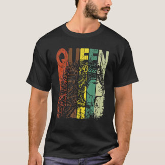 Königin Birthday Monat Afrikanische Schwarze Frau T-Shirt