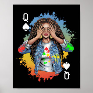 Königin Black History Month Bewusstsein Melanin Af Poster