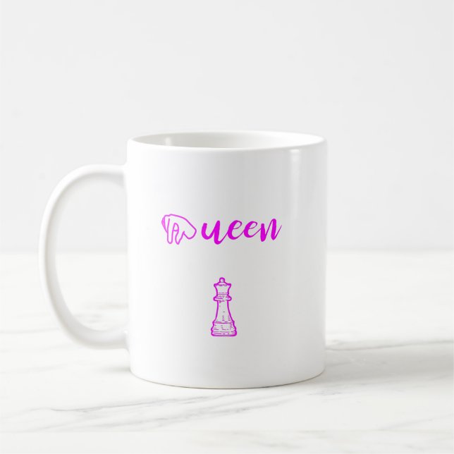 Königin - Das mächtigste Stück Schachkaffee Kaffeetasse (Links)