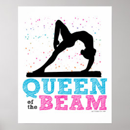 Königin der Beam Gymnastik von Golly Girls Poster