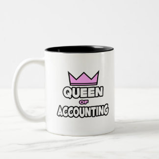 Königin der Buchhaltung Zweifarbige Tasse