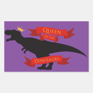 Königin der Dinosaurier Rechteckiger Aufkleber