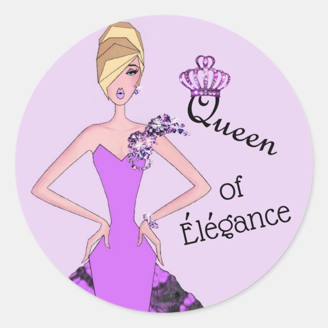"Königin der Elegance" Stickers (Vorderseite)