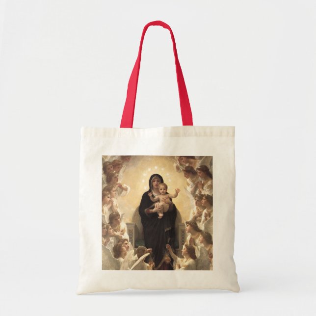 Königin der Engel Regina Angelorum von Bouguereau Tragetasche (Vorne)