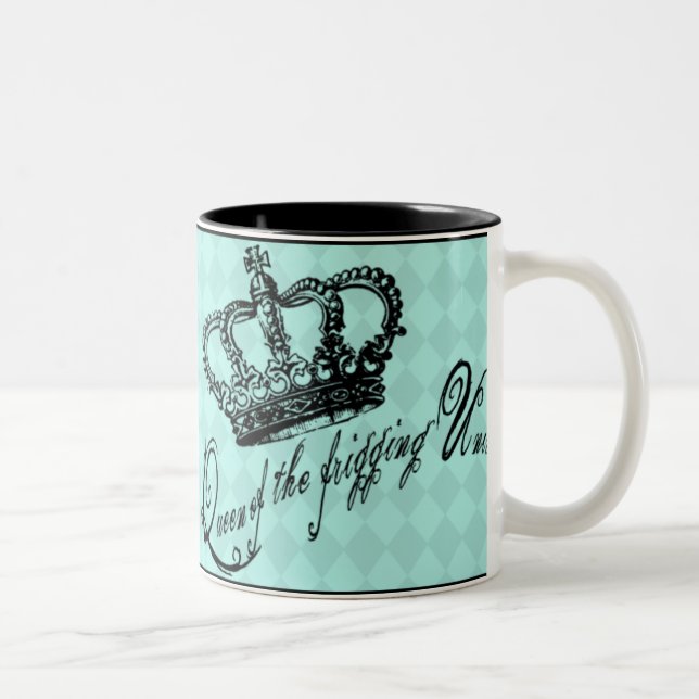 Königin der Frigging Universum-Tasse Zweifarbige Tasse (Rechts)