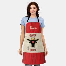 Königin der Grill - Schürze der einsamen Kuh