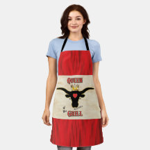 Königin der Grill - Schürze der einsamen Kuh