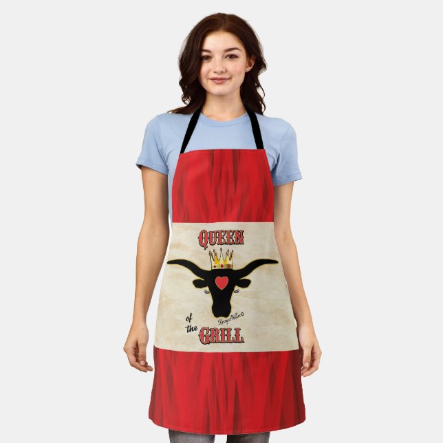 Königin der Grill - Schürze der einsamen Kuh (Getragen)