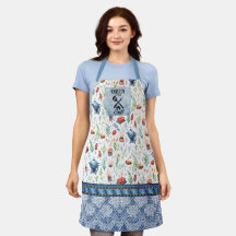 Königin der Grillfrauen, farbenfroher Denim, Spitz