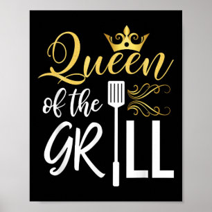 Königin der Grillfreudlichkeit Grillen Koch Frauen Poster
