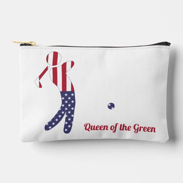 Königin der Grünen | American Flag Golf Player Zubehörtasche (Vorderseite)
