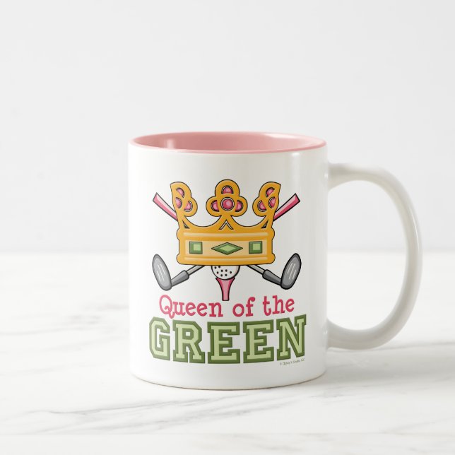 Königin der grünen Golf-Tasse Zweifarbige Tasse (Rechts)
