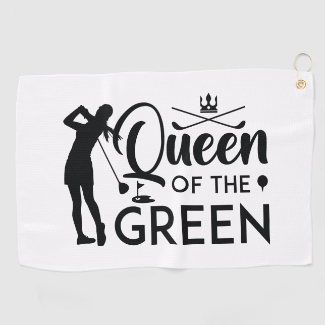Königin der Grünen Golfhandtuch (Horizontal)